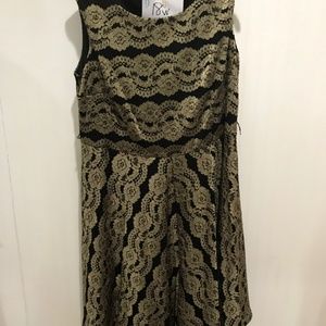 Gold and black dress